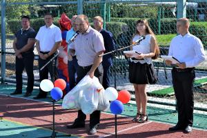 Открытие спортивной площадки «Олимп». Техникум поздравляет А. А. Болдырев