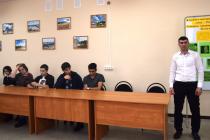 Встреча студентов Константиновского района с имамом. Исропилов Р. Б., преподаватель КТТ говорит о важности встречи